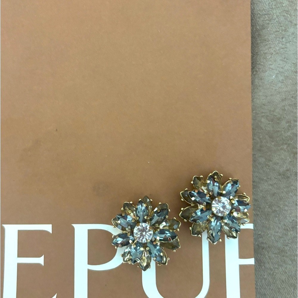 Banana Republic flower gem statement earring